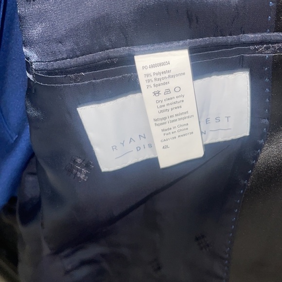 Ryan Seacrest Blue Tuxedo 42L - Prom - Picture 3 of 4